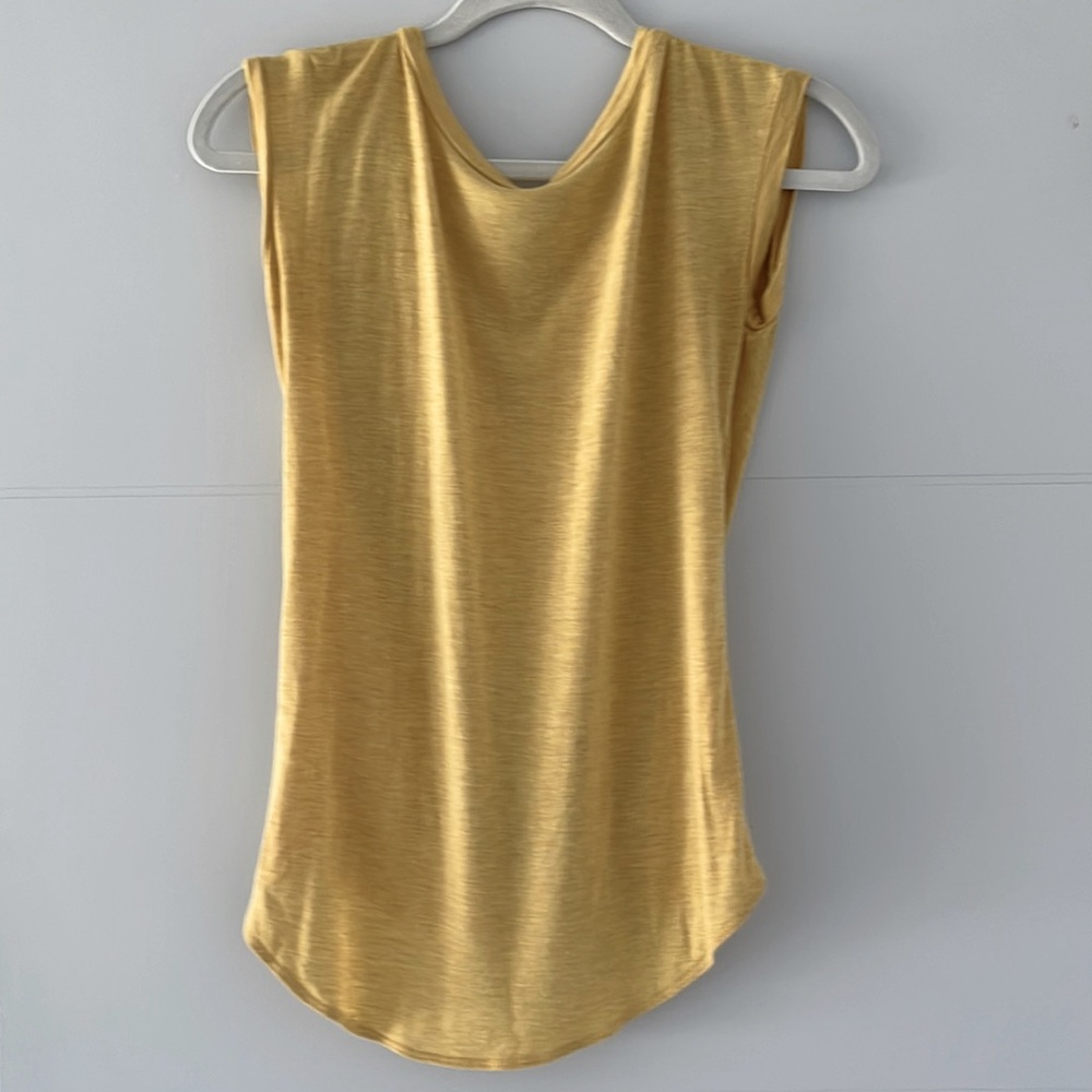 Wilfred tie back tee - xs - mustard